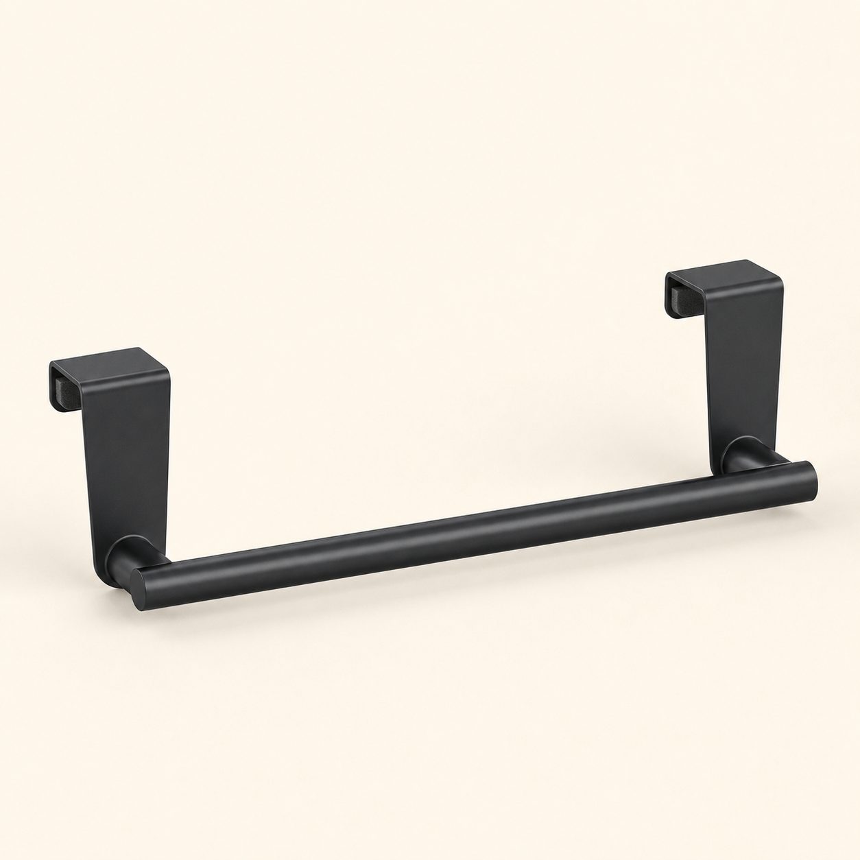 Matte Black Over-Cabinet Towel Bar