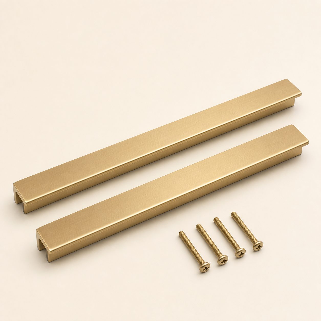 Brushed Gold Edge Pulls — 297 mm, 2 Pack