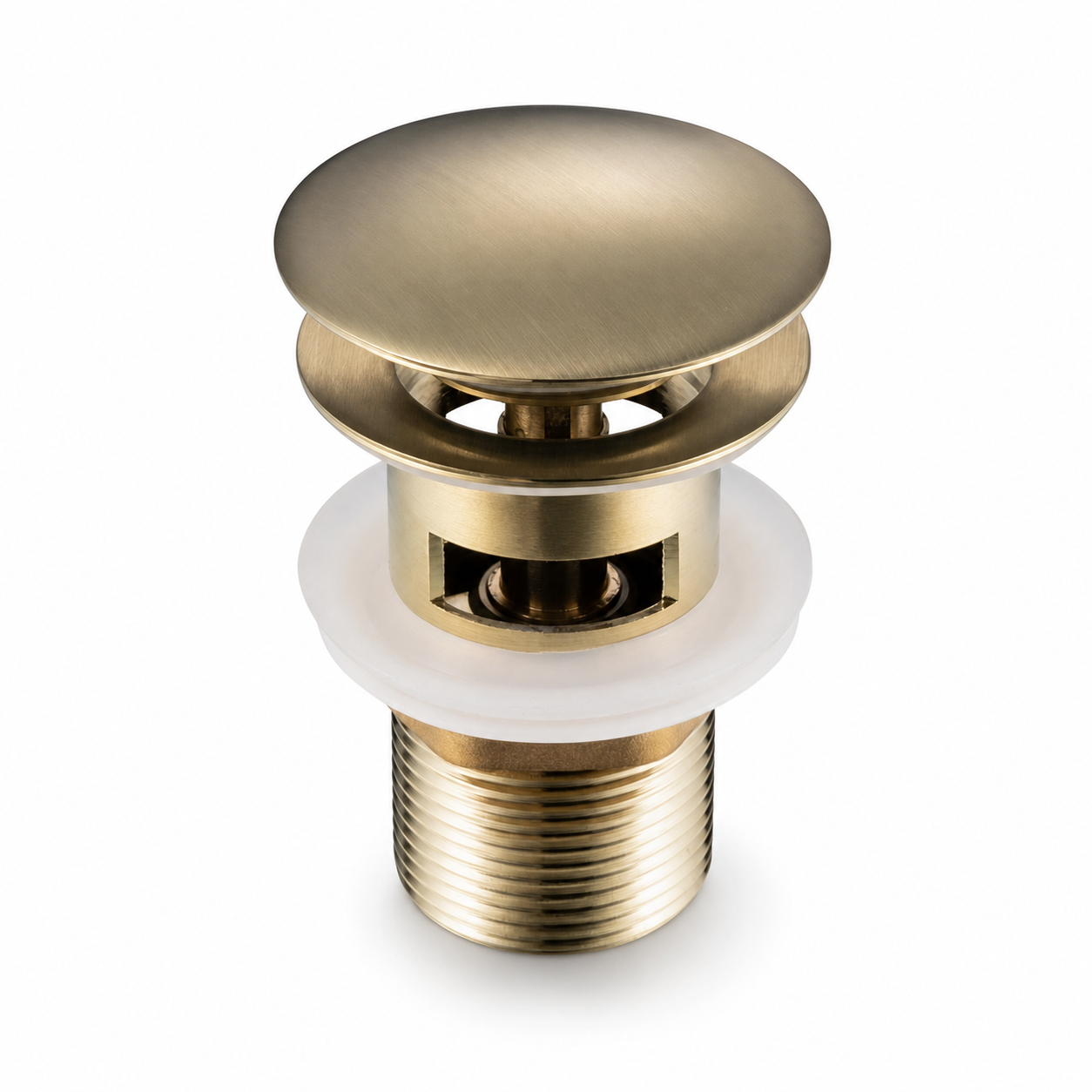Matte Gold Click-Clack Basin Drain