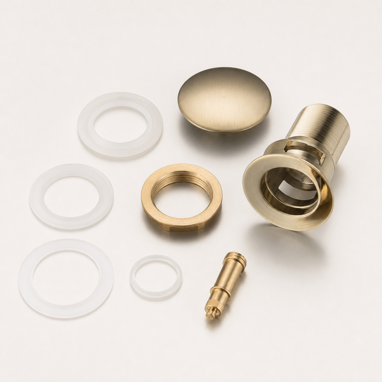 Matte Gold Click-Clack Basin Drain
