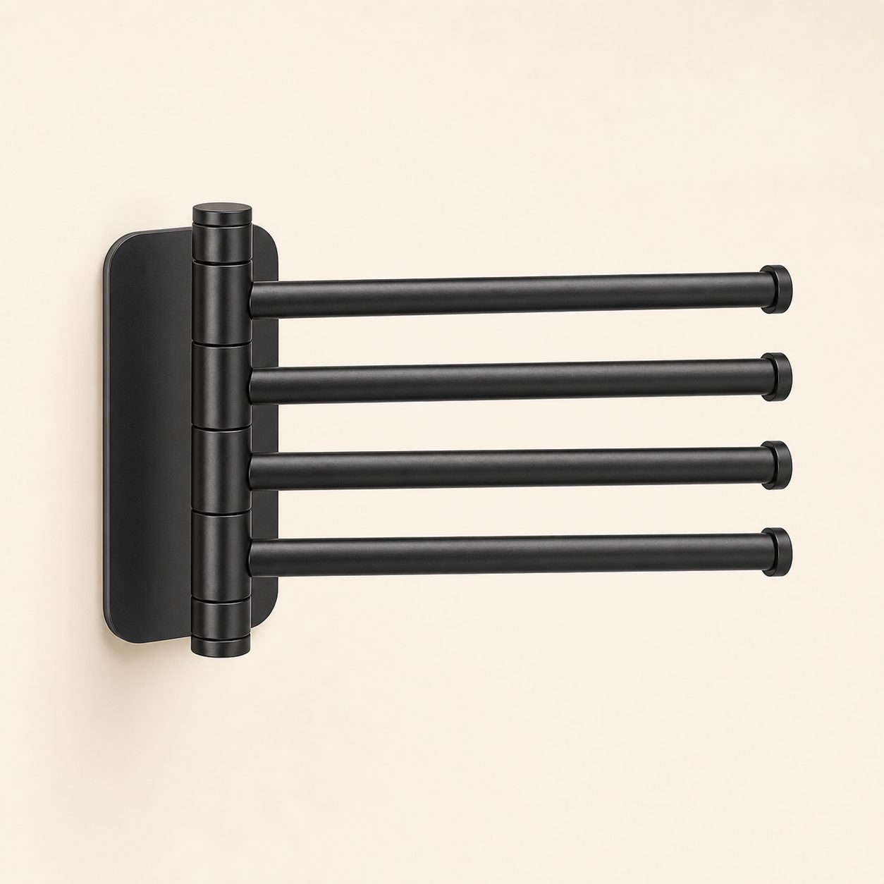Four-Arm Swivel Towel Rack — No Drill