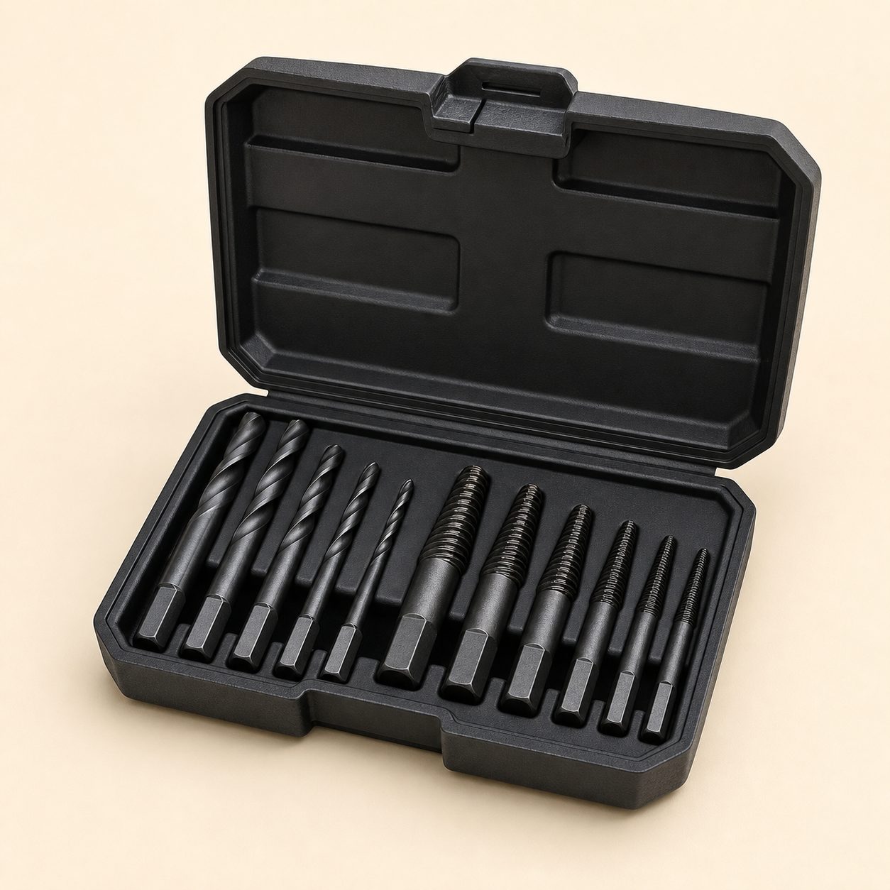Damaged Screw Extractor & Drill Set — 11 Piece